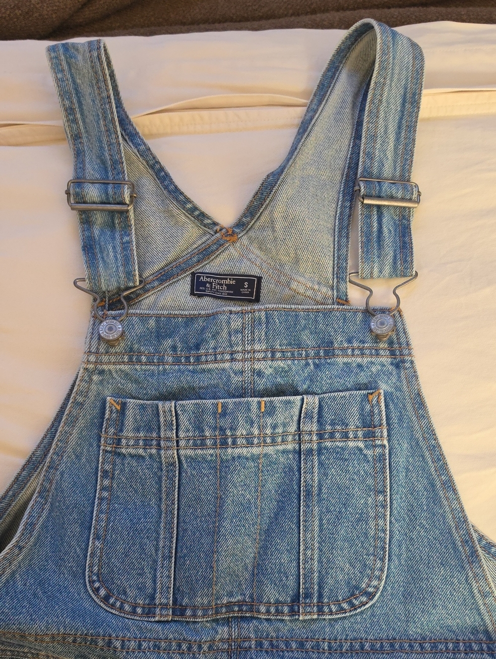 Abercrombie & Fitch Blue Denim Overalls